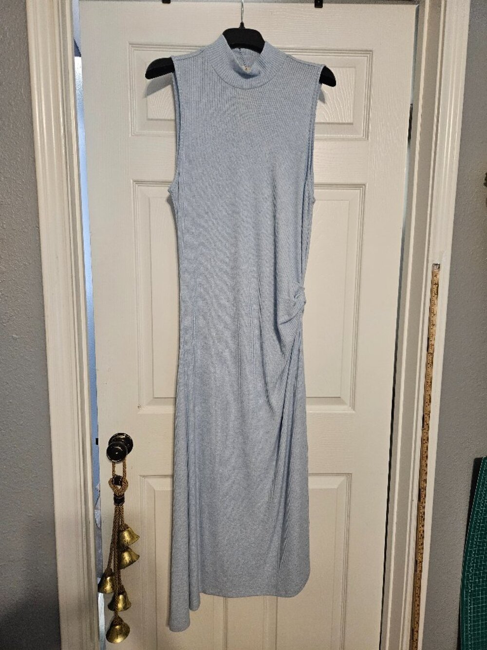 Ramy Brook Light Blue Sleeveless Asymmetrical Midi Dress